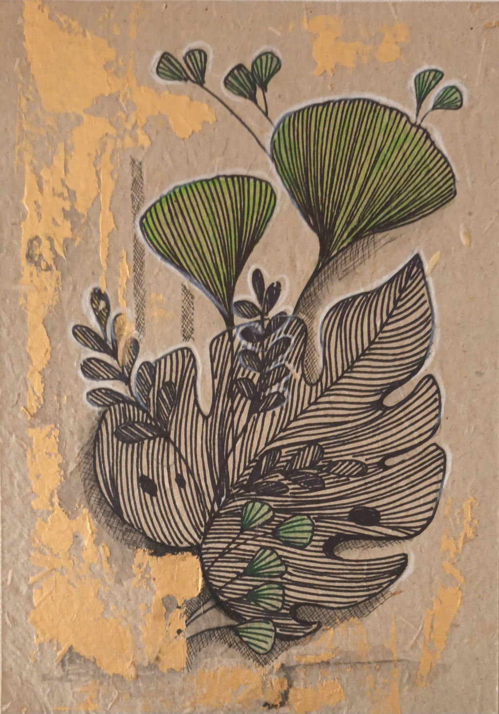 Leaves Acrylic Artwork (3 Pieces)