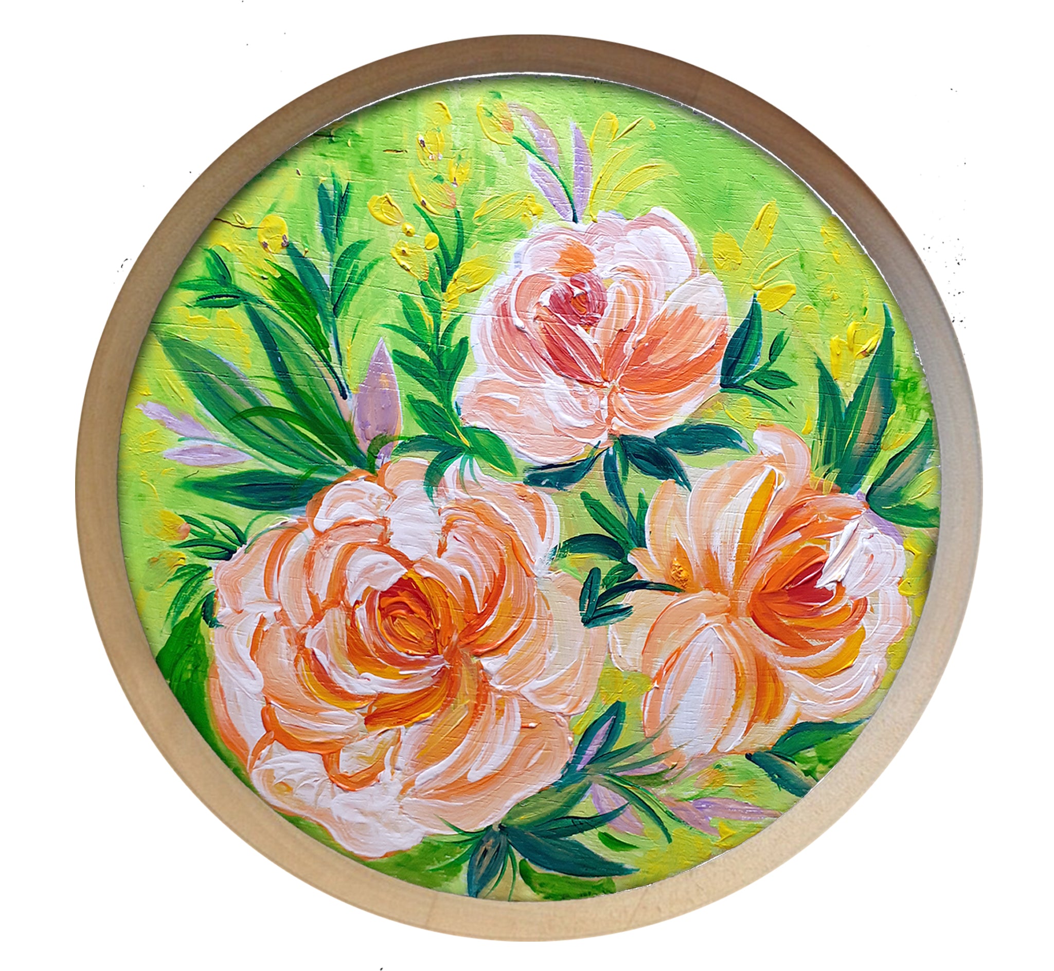 Green Decoration Acrylic Painting