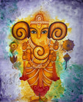 Golden Ganesha Acrylic Painting