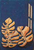 Golden Leaves Acrylic Artwork