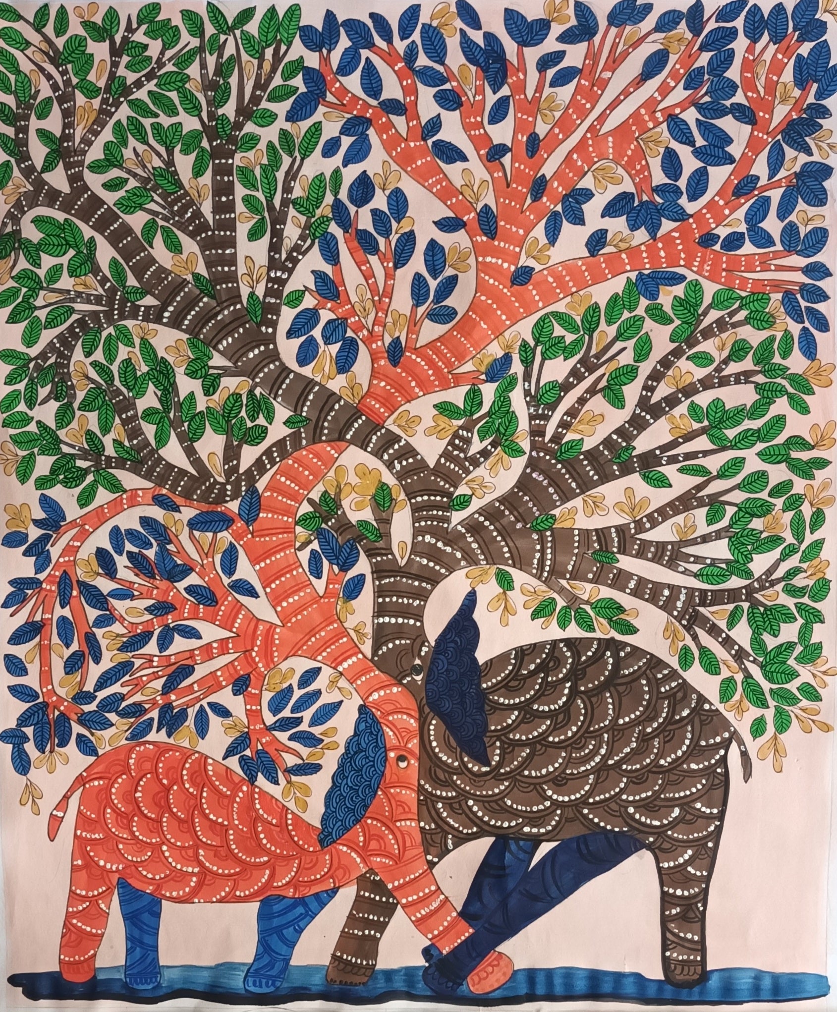 Elephant Gond Art