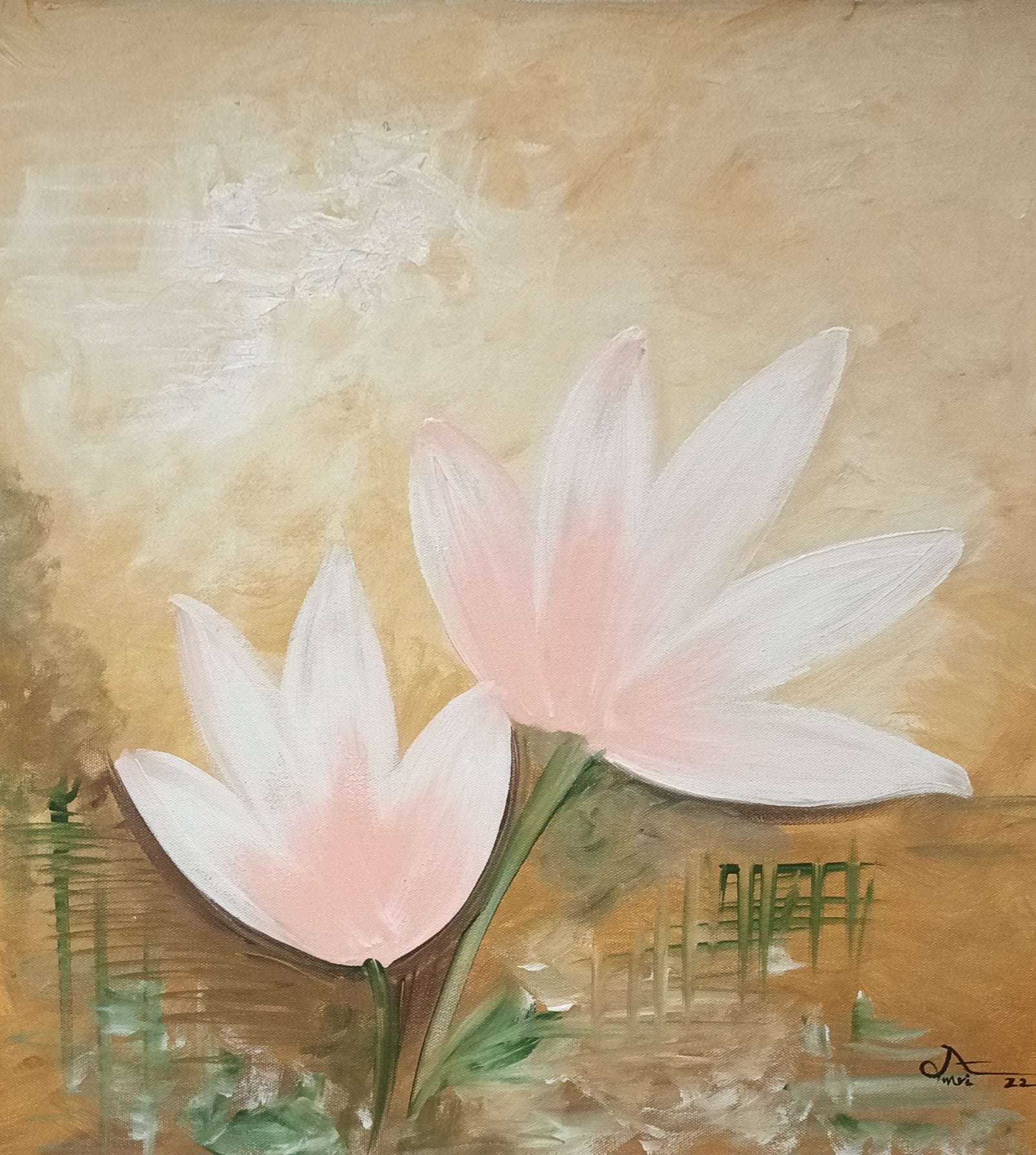 Brown Shade Flower Painting