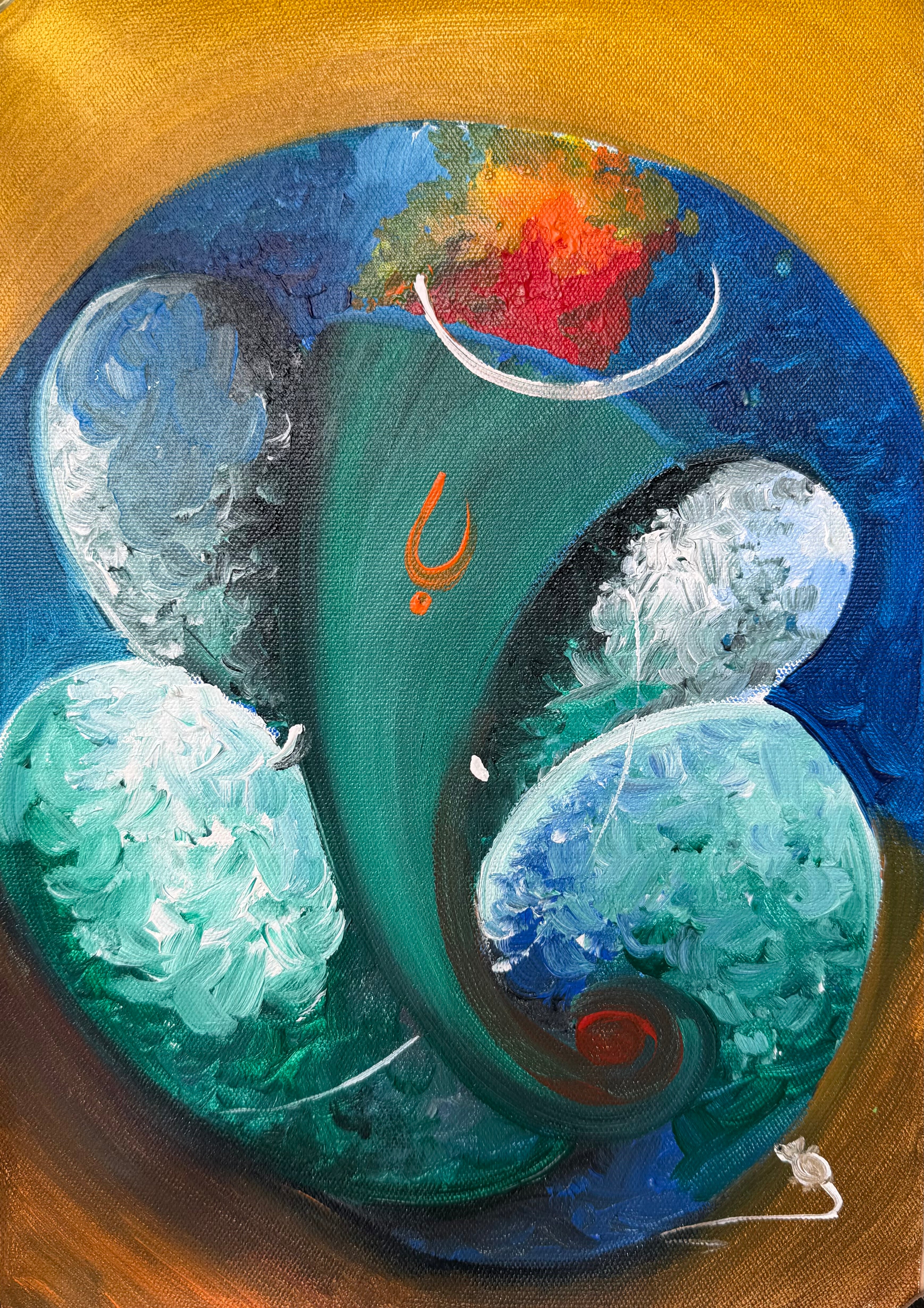 Abstract Ganesha Pen Drawing Artwork