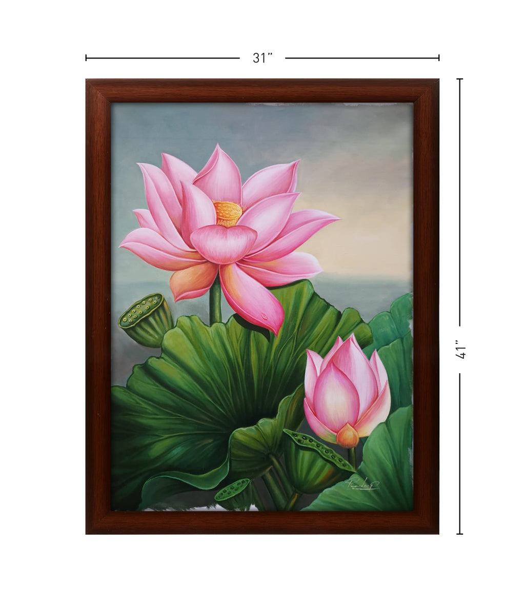 Pink Shade Oil Painting