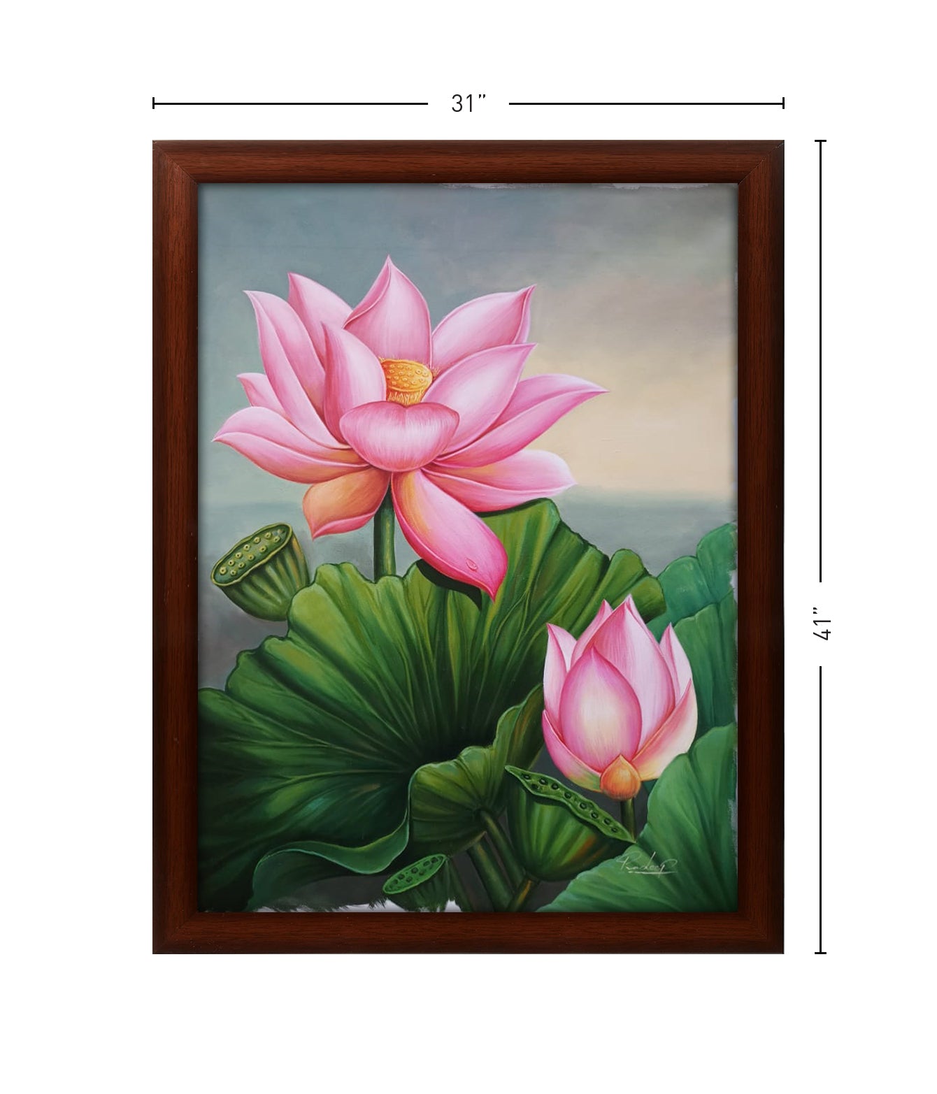 Pink Shade Oil Painting