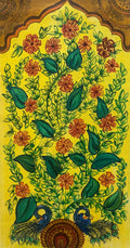 Leaves and Peacocks Painting