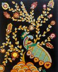 Beautiful Peacock Folk Art Painting