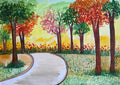 Colorful Park Painting