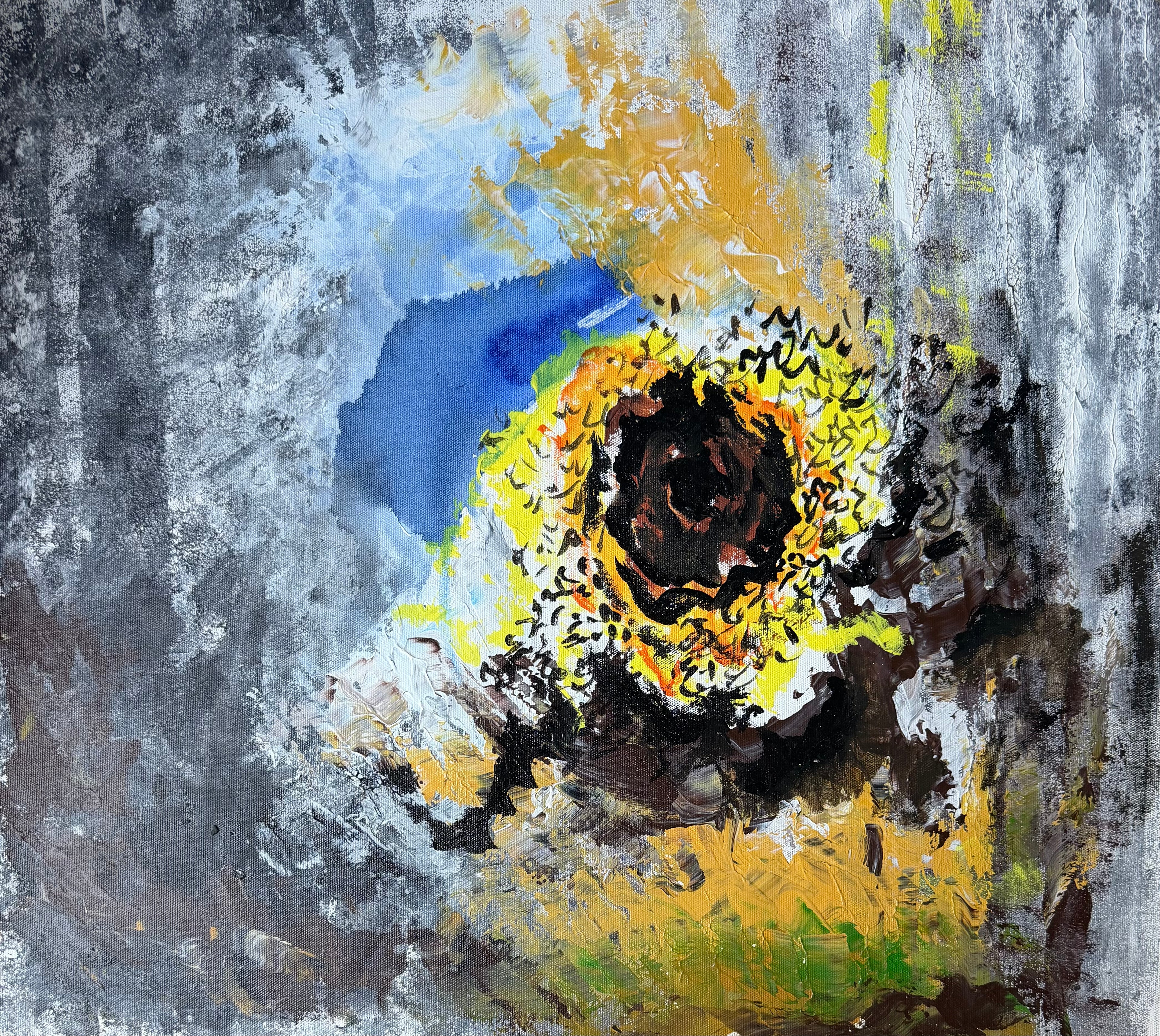 Fading Yellow Flower Painting (Version 2)