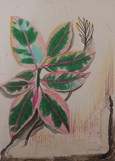 Leaves Pen Drawing Artwork (2 Pieces)
