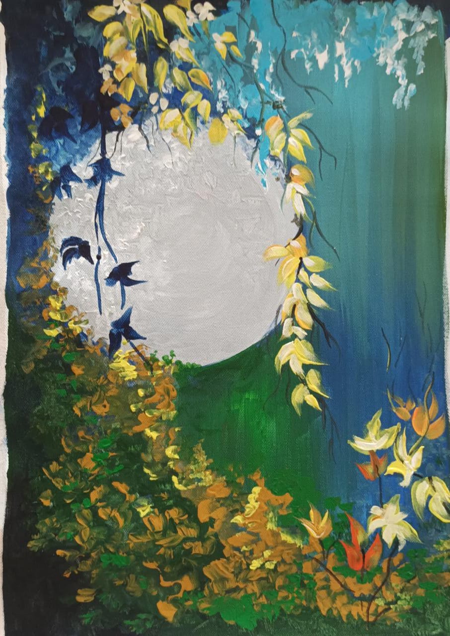 Flower Moon Compact Painting