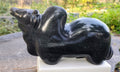 Rising Black Bull Sculpture