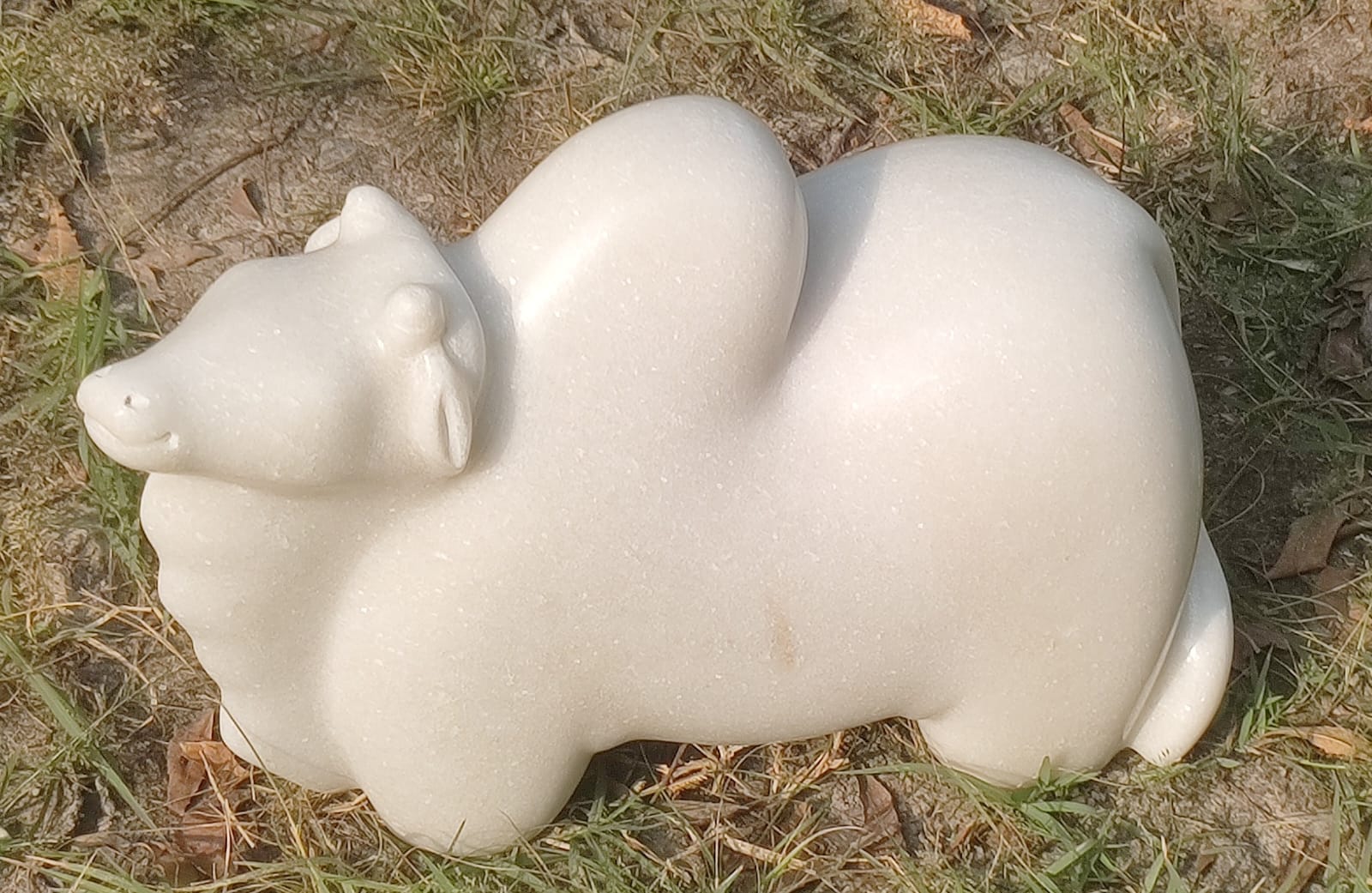 White Bull Sculpture