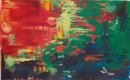 Abstract Chaos Acrylic Painting