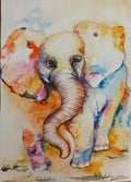 Elephant Watercolor Artwork