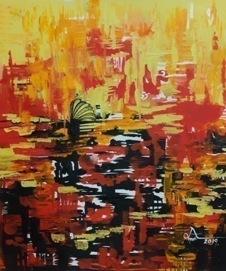 Fiery Sight Acrylic Painting