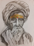 Pandit Ji Watercolor Artwork