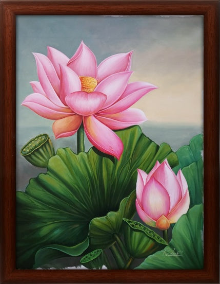 Pink Shade Oil Painting
